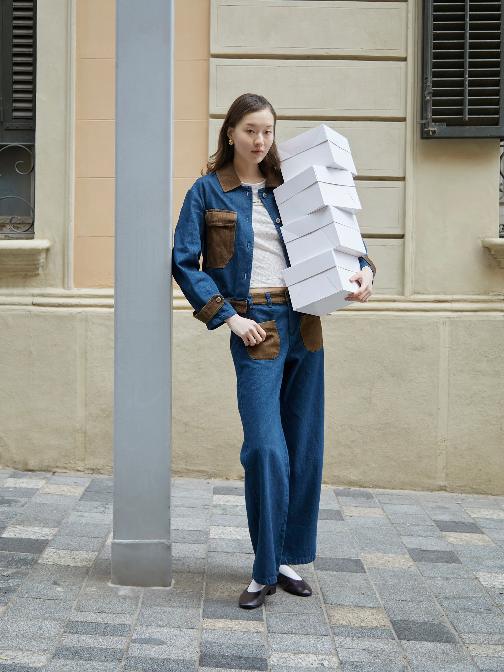 Backstreet Blue and Brown Denim Pants - Image 3
