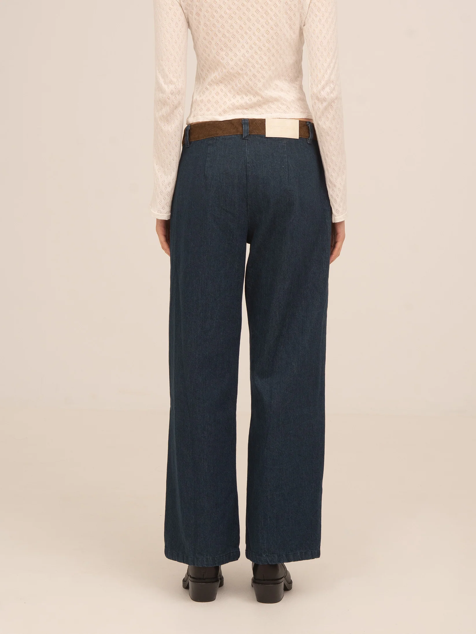 Backstreet Blue and Brown Denim Pants - Image 5