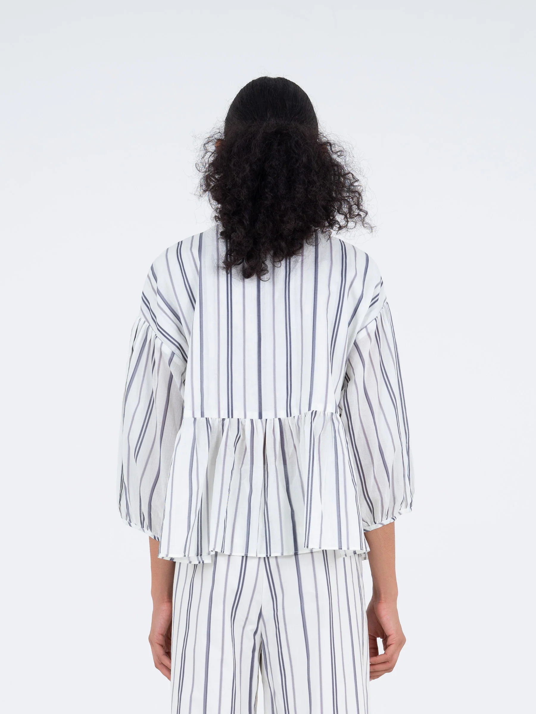 Bluebell Blue Striped Printed Top - Image 4