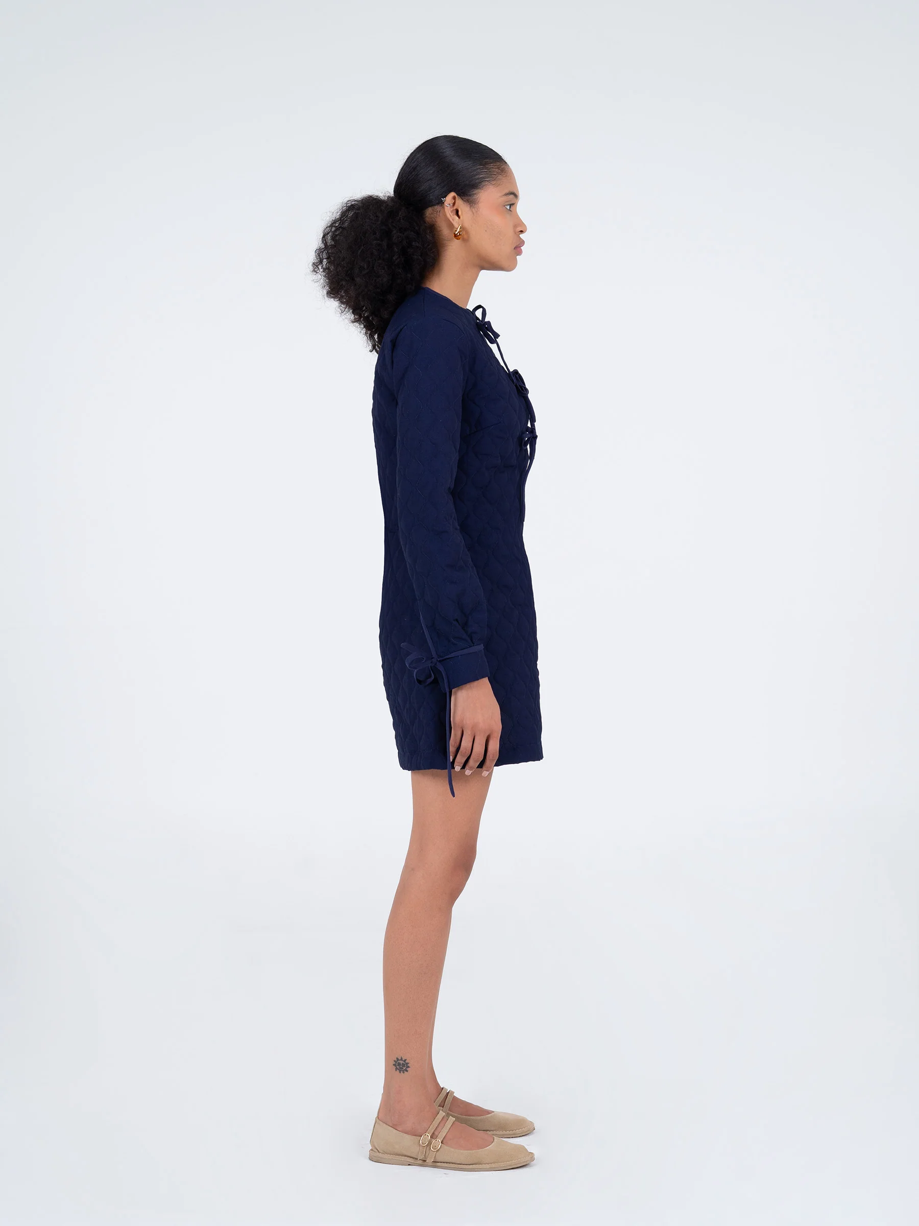 Chelsea Blue Padded Mini Dress - Image 3