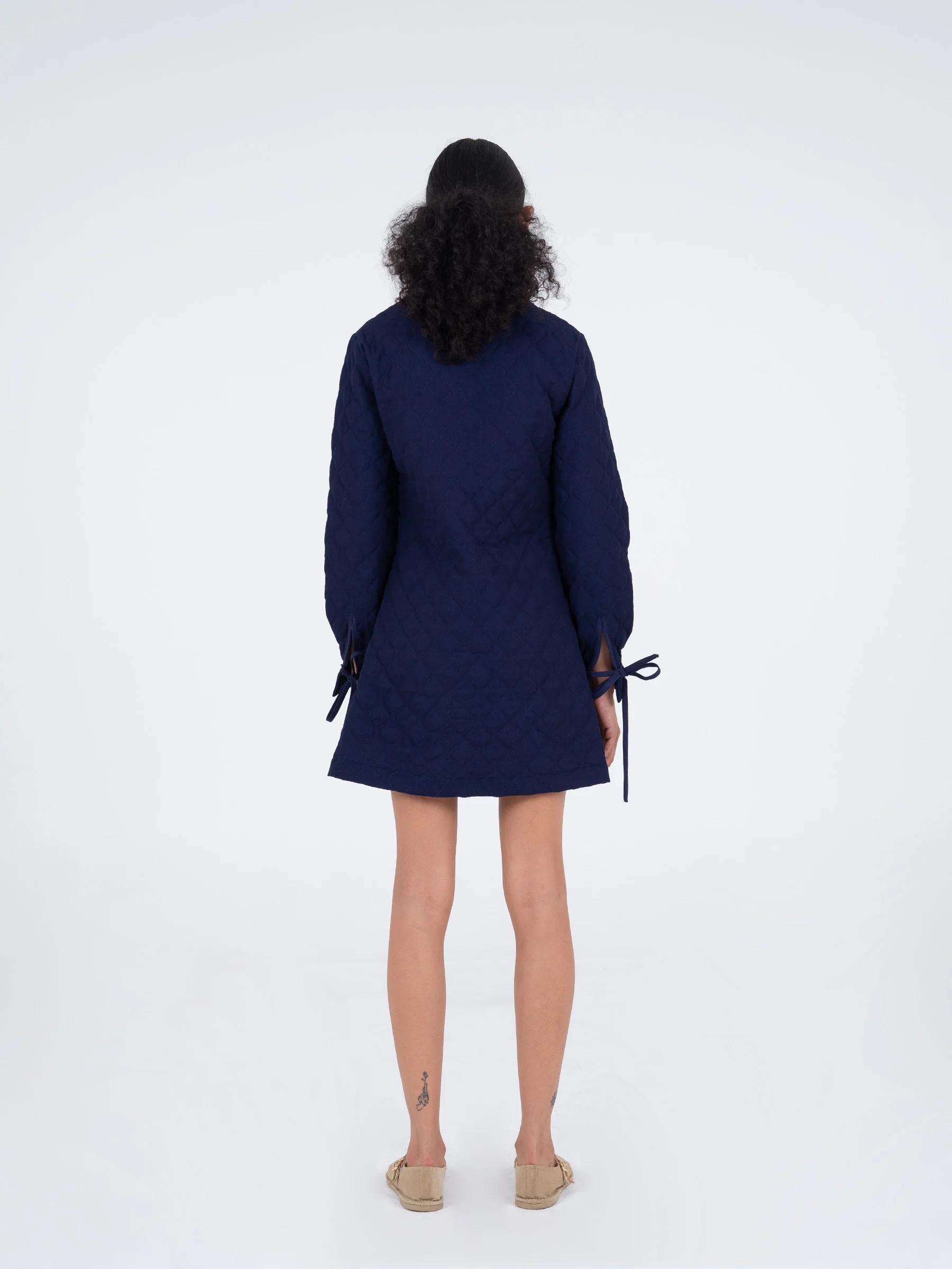 Chelsea Blue Padded Mini Dress - Image 4