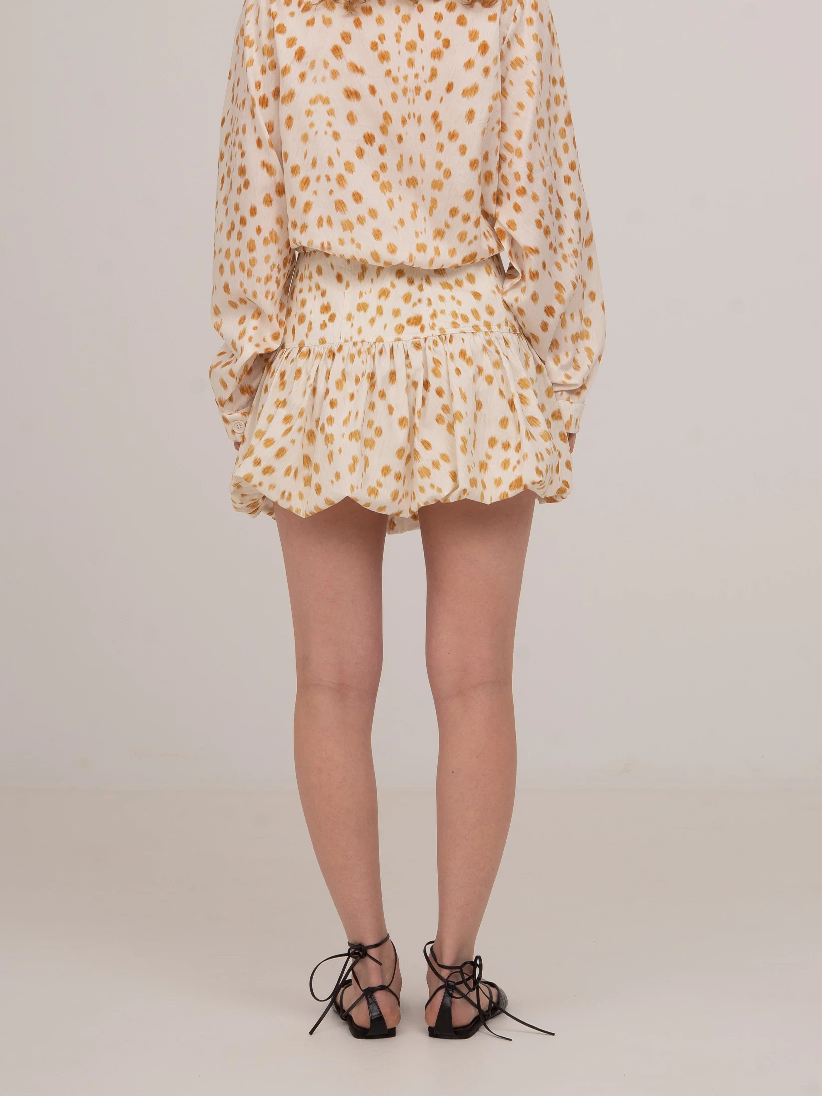 Fawn Deer Print Balloon Mini Skirt - Image 6