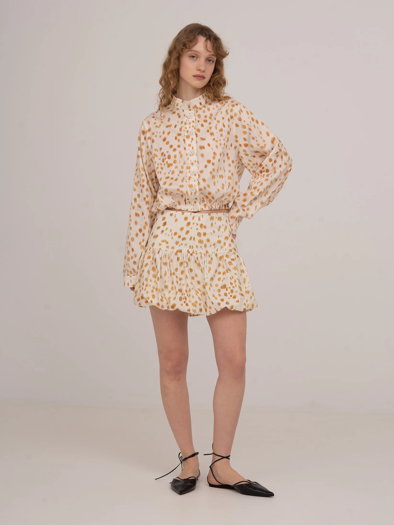 Fawn Deer Print Balloon Mini Skirt - Image 7