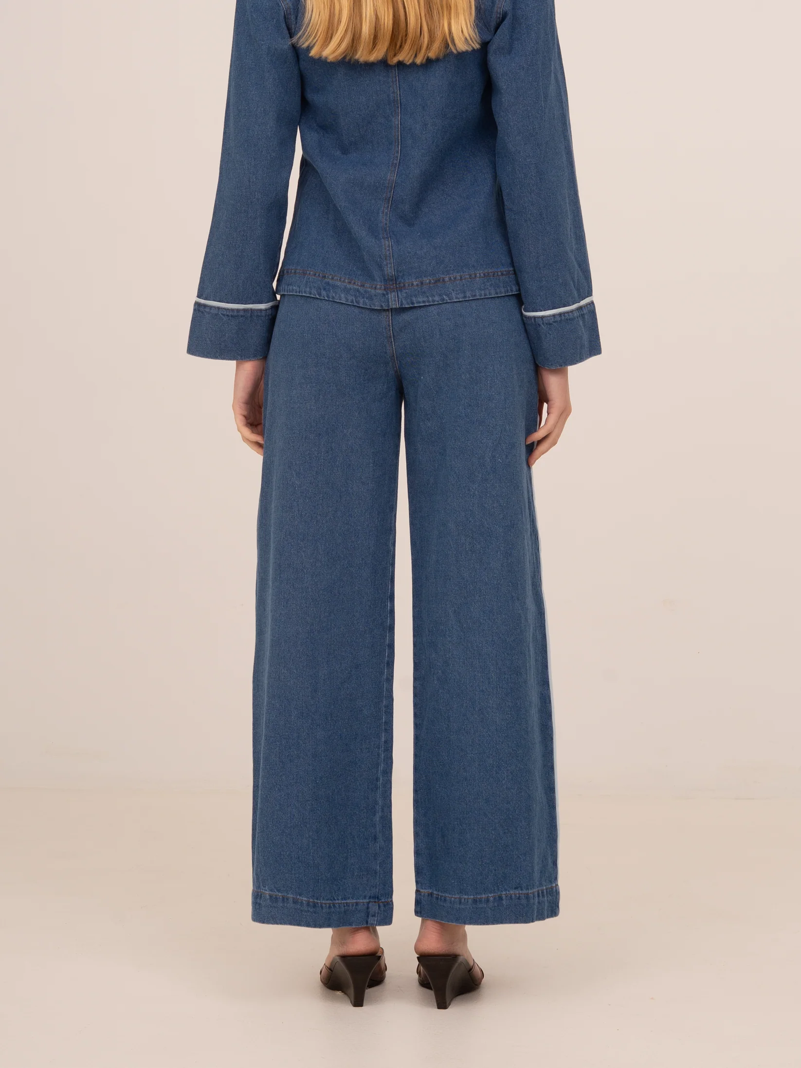 Flash Denim Wide Leg Denim Pants - Image 3