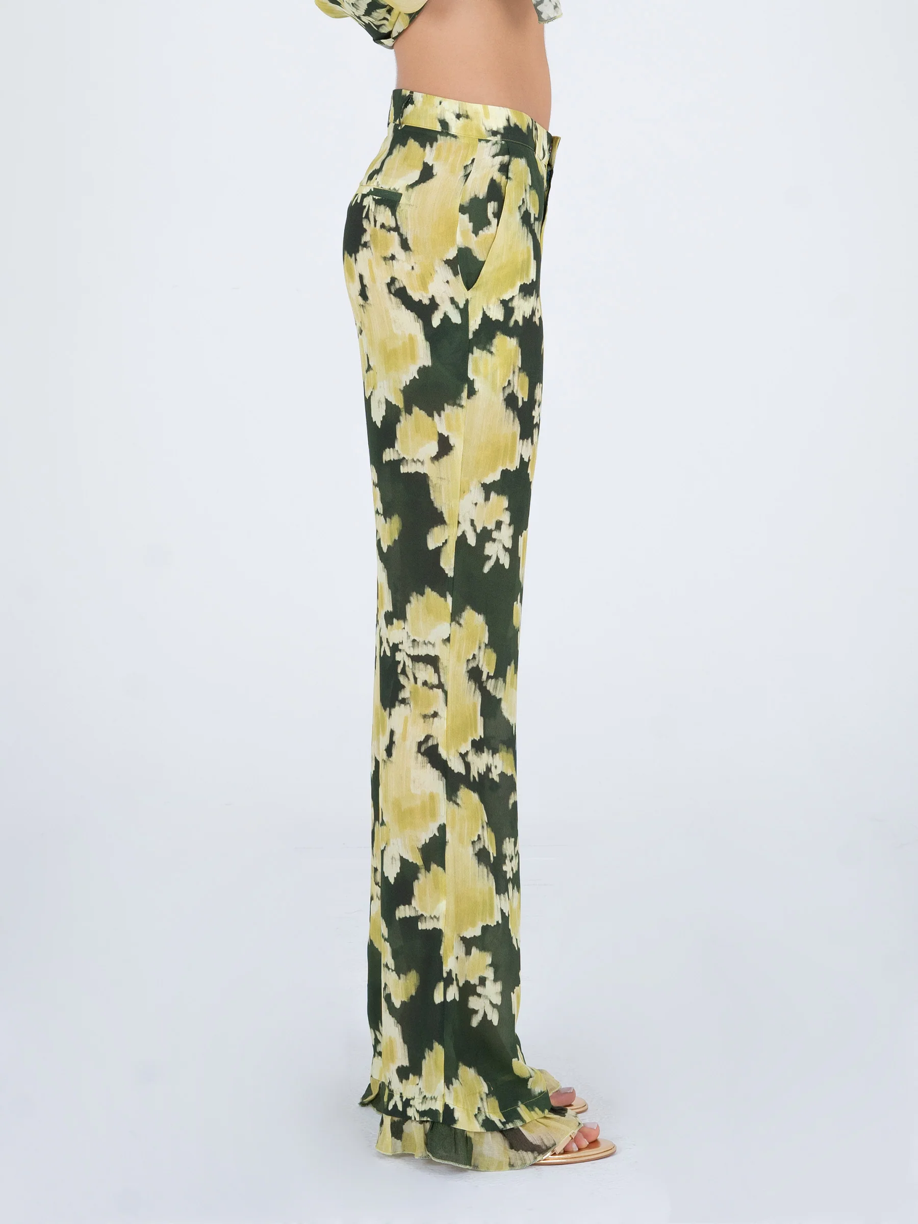 Lime Lagoon Flower Print Pants - Image 4