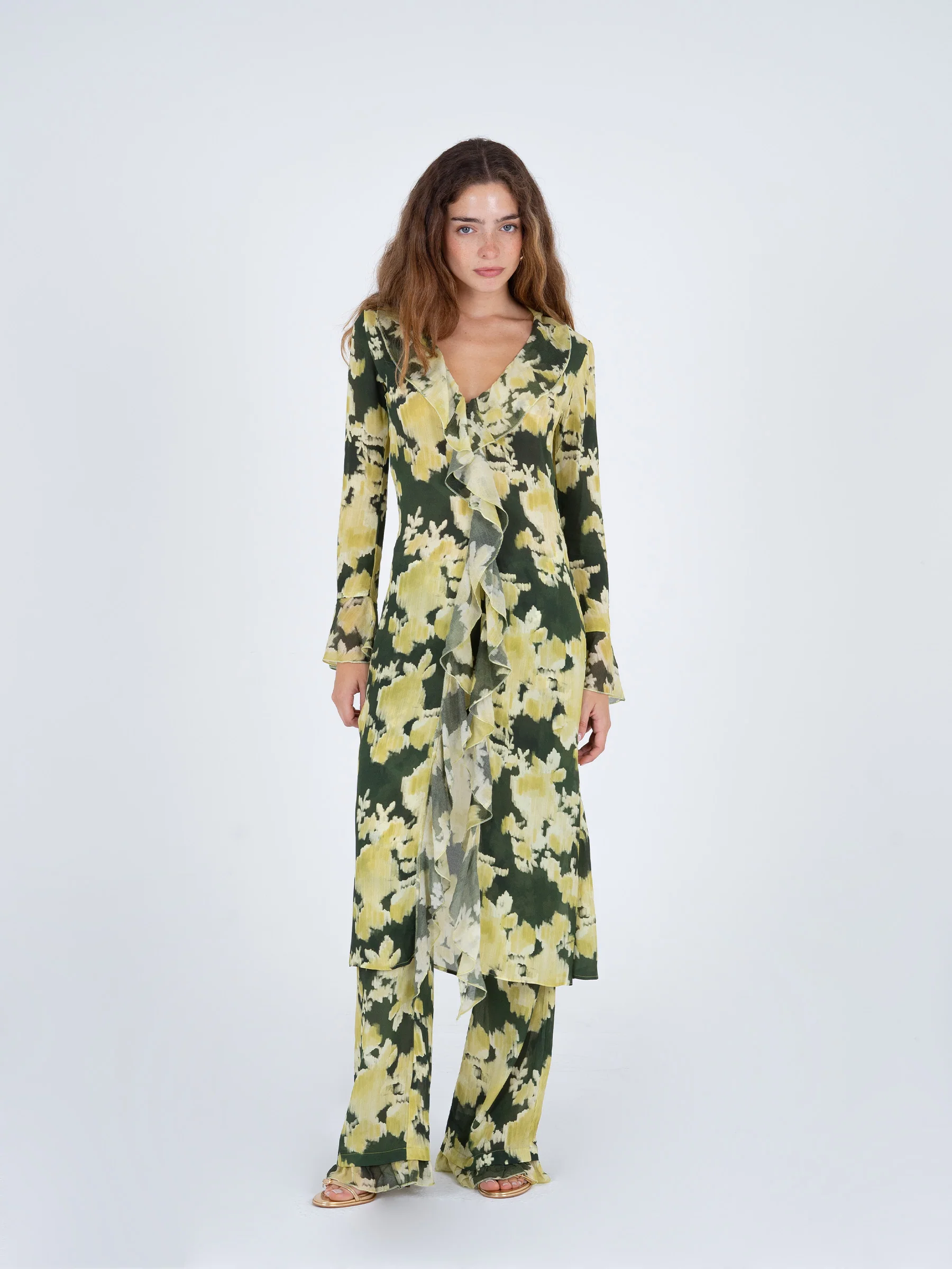 Lime Lagoon Flower Print Pants - Image 6