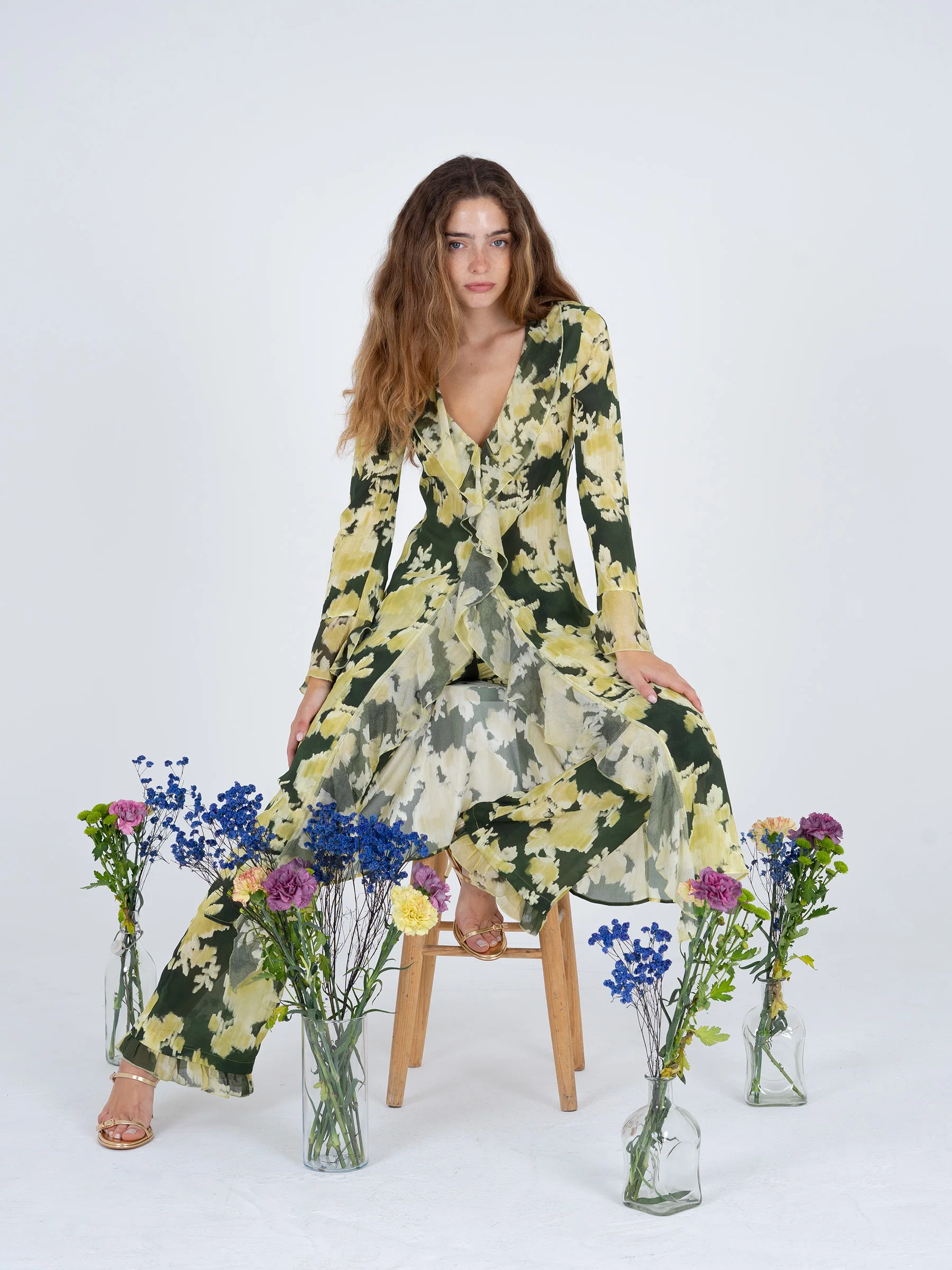 Lime Lagoon Flower Print Pants - Image 7