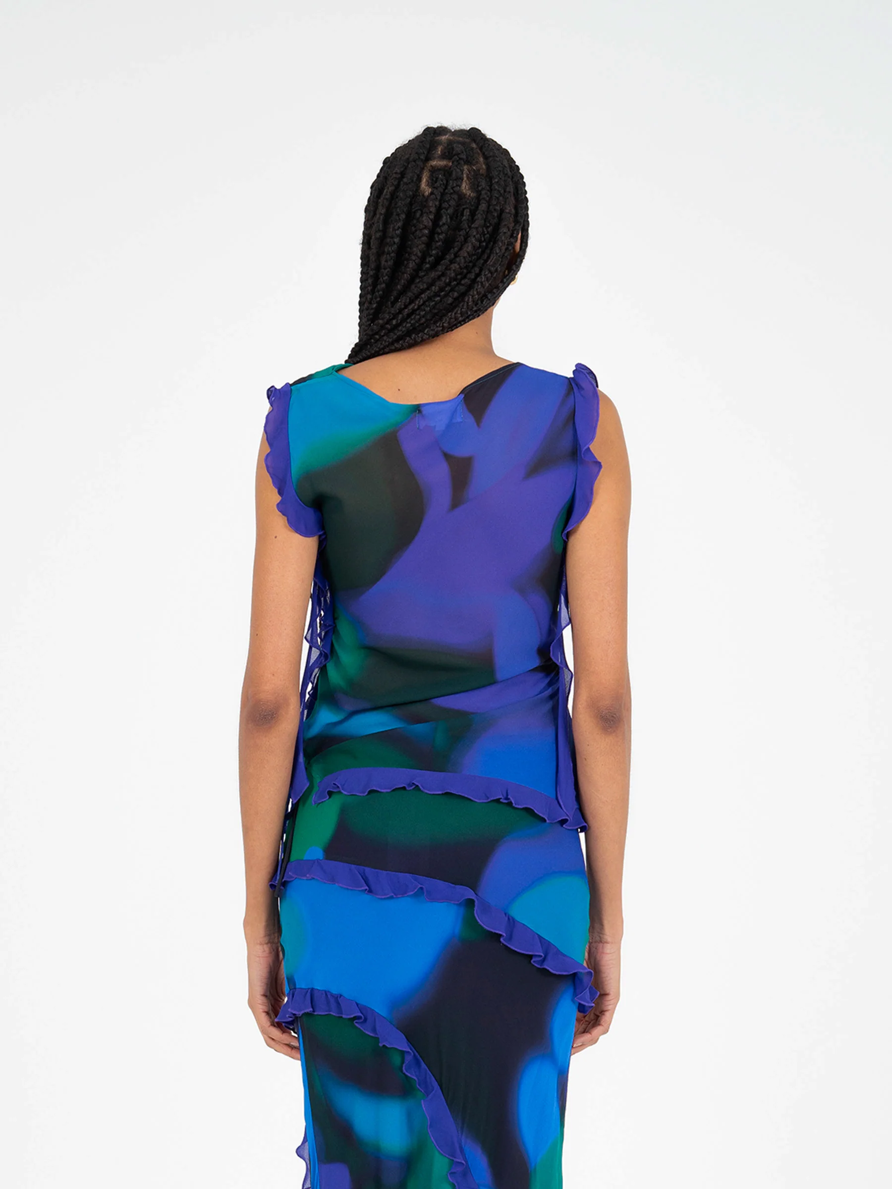 Navy Fantasy Blouse - Image 4