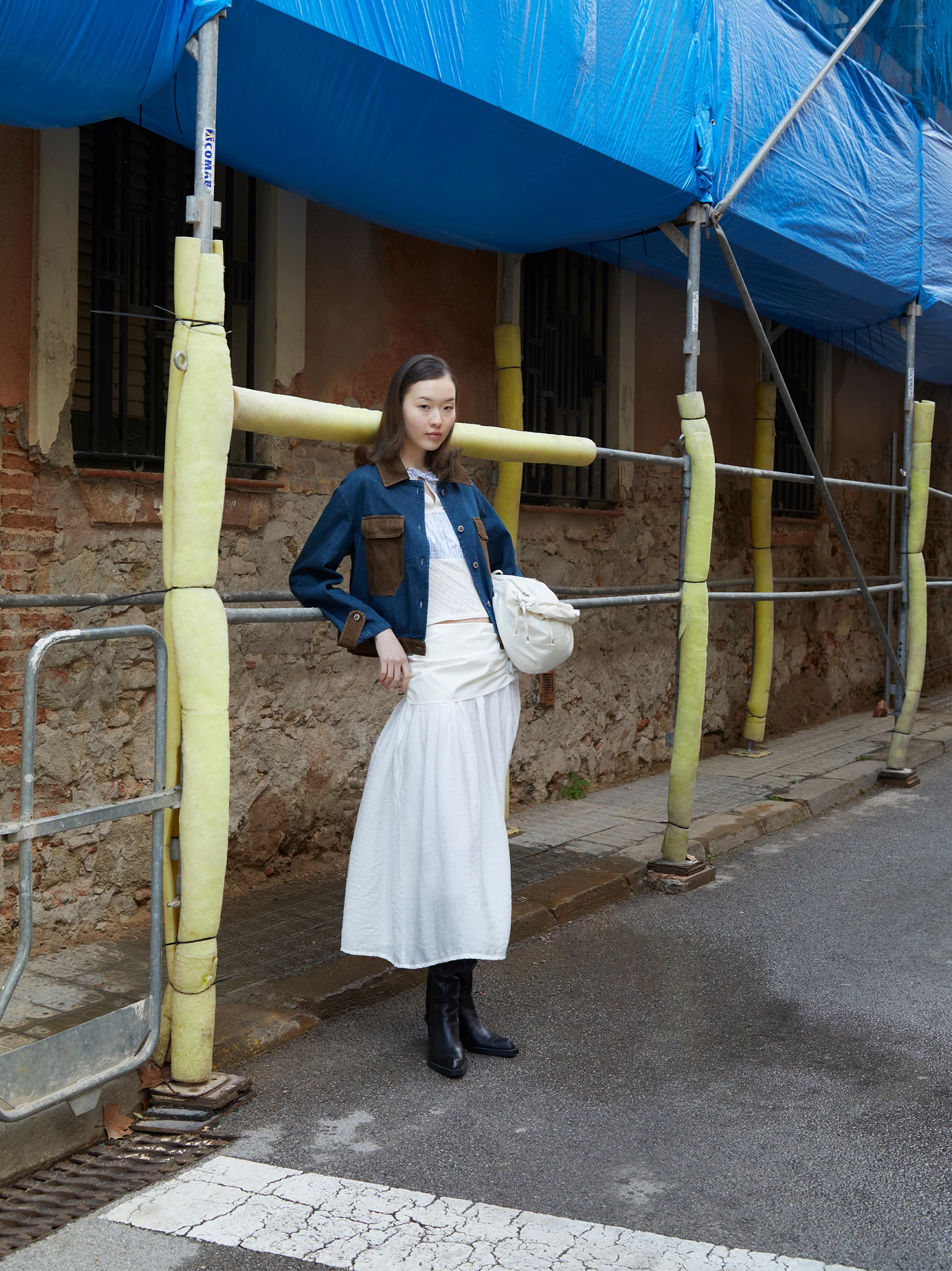 Sidewalk White Midi Skirt - Image 4