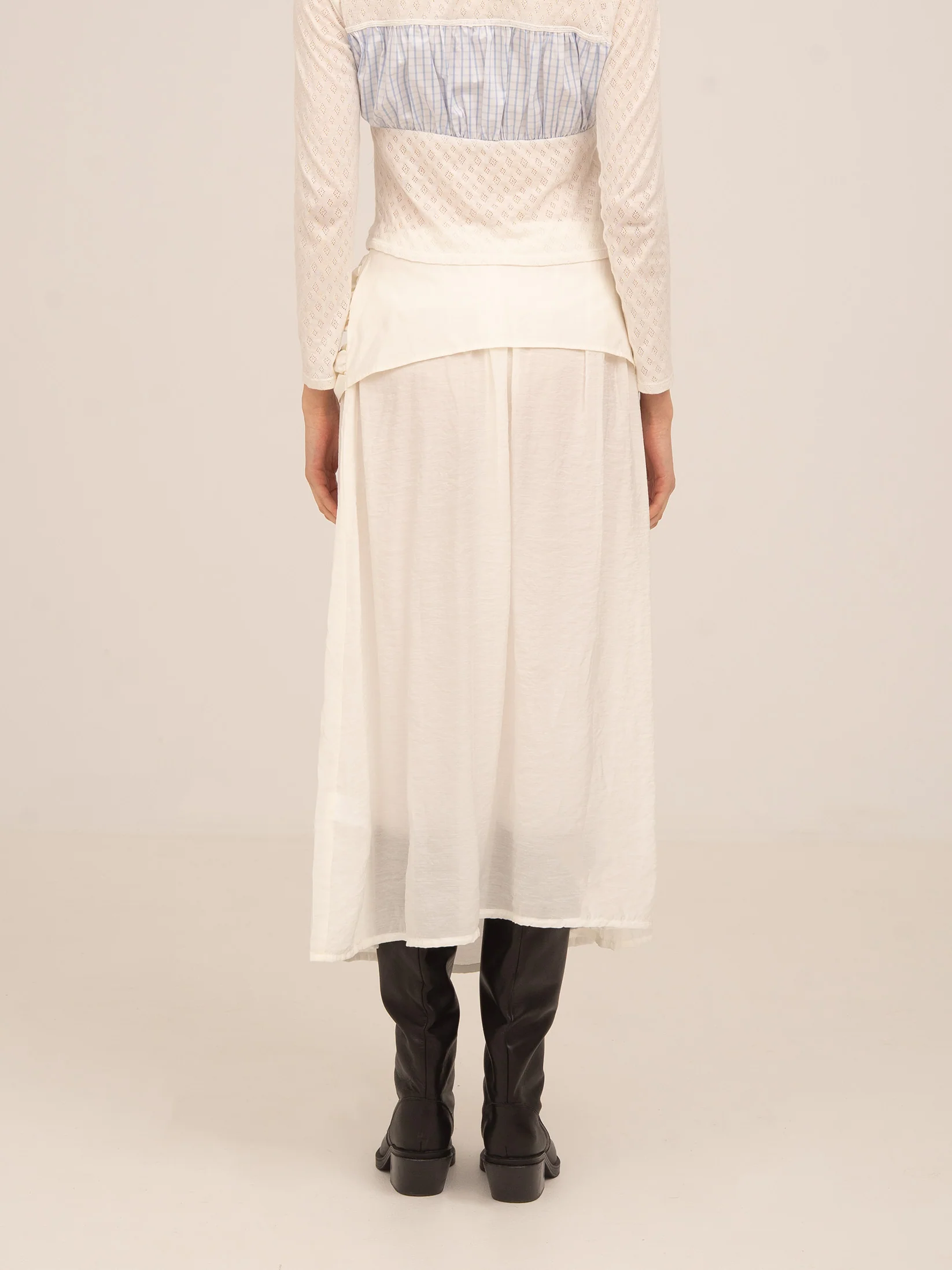 Sidewalk White Midi Skirt - Image 5