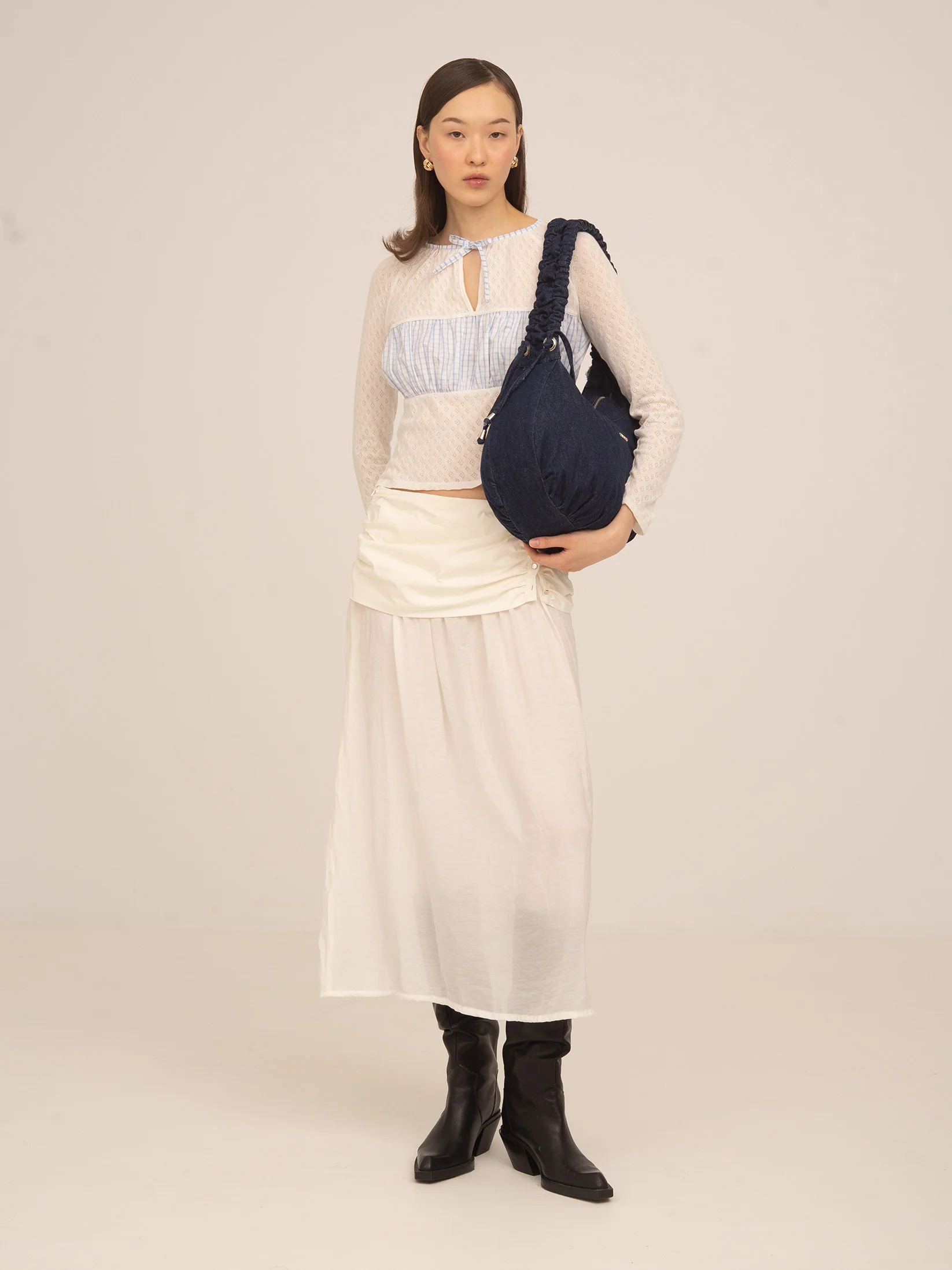 Sidewalk White Midi Skirt - Image 6