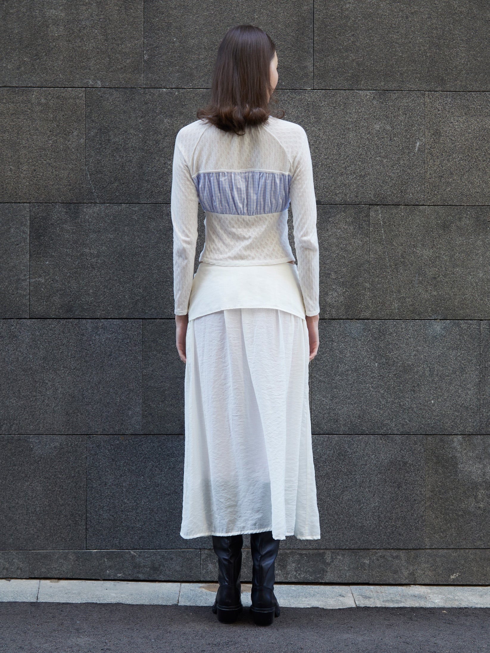 Sidewalk White Midi Skirt - Image 7