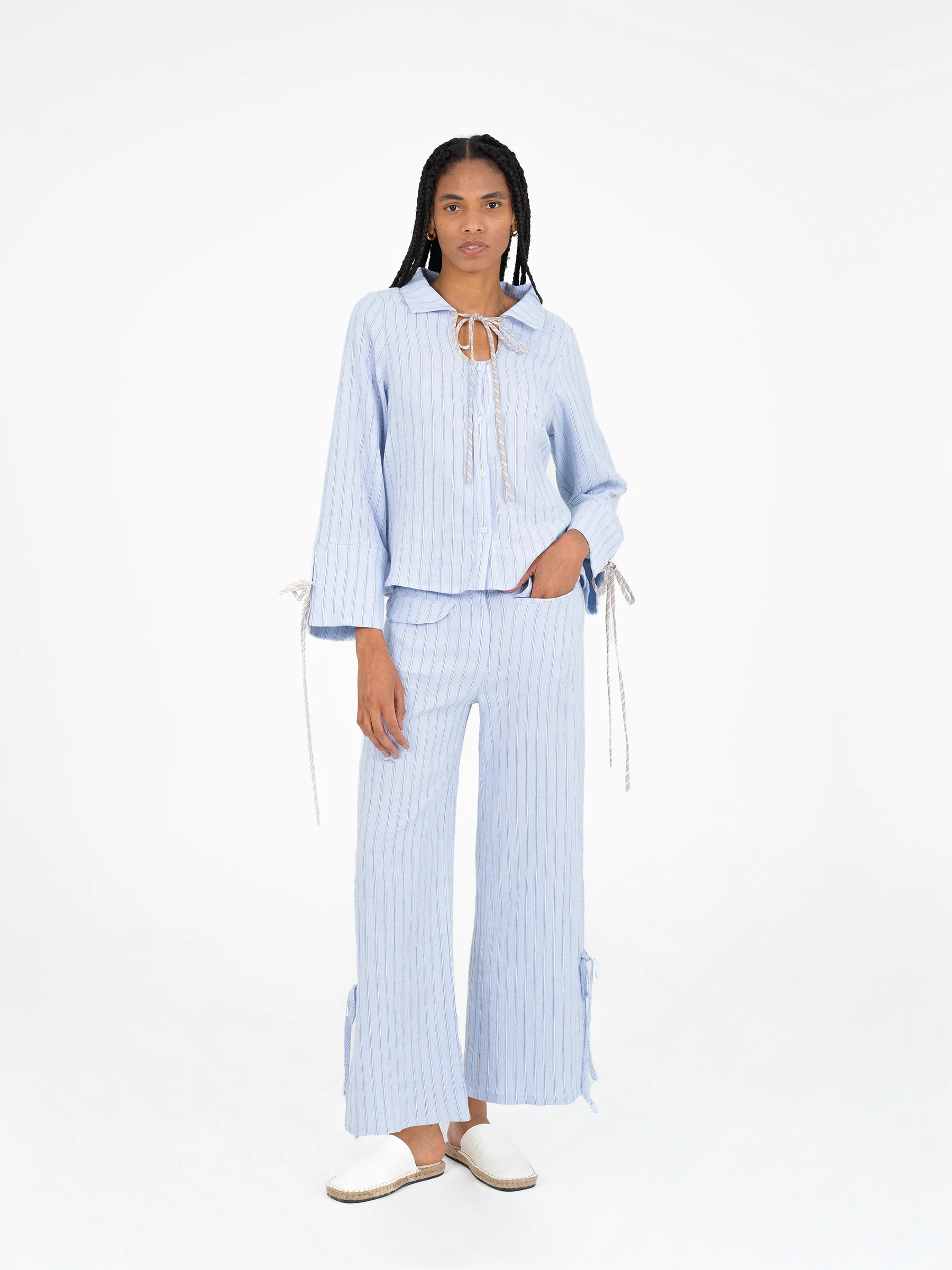Skyline Blue Striped Shirt - Image 6