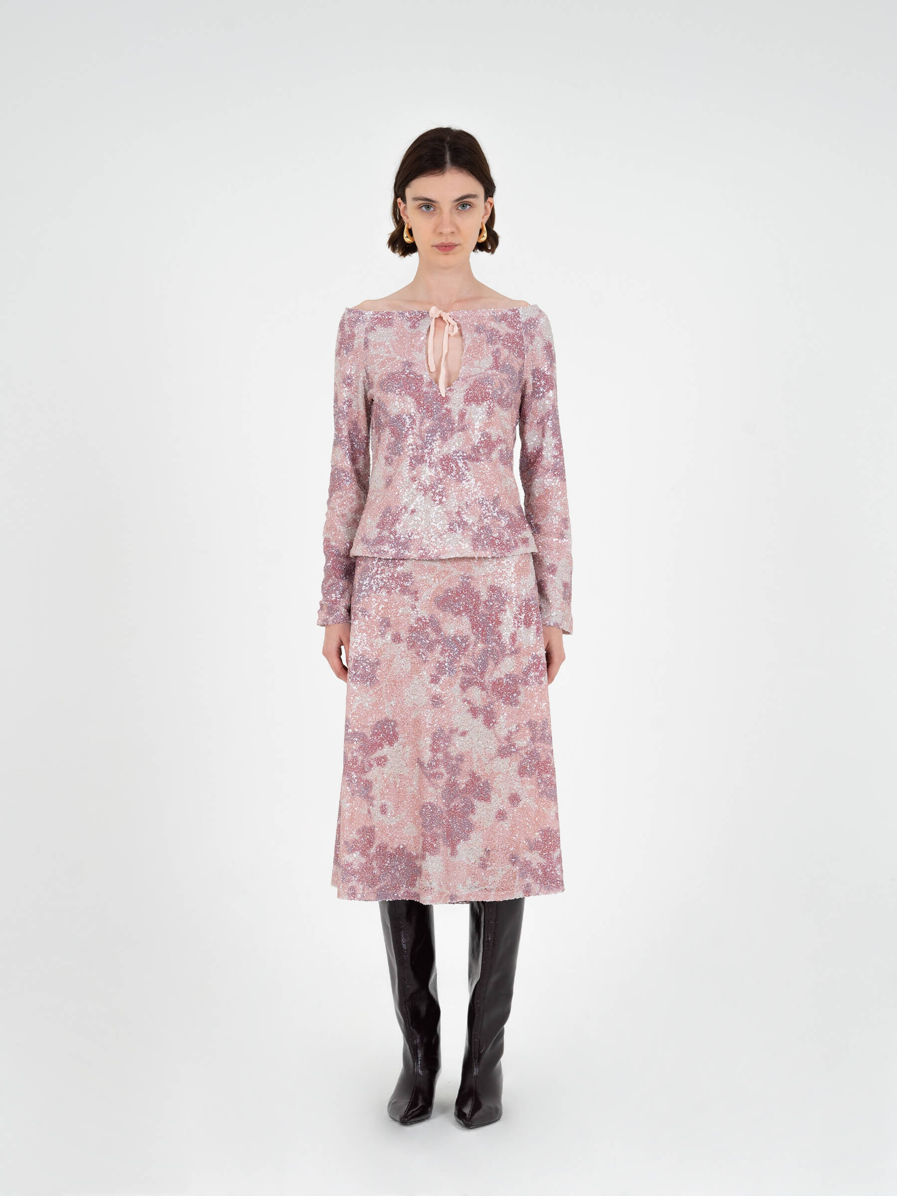 Star Printed Sequin Skirt - Image 3
