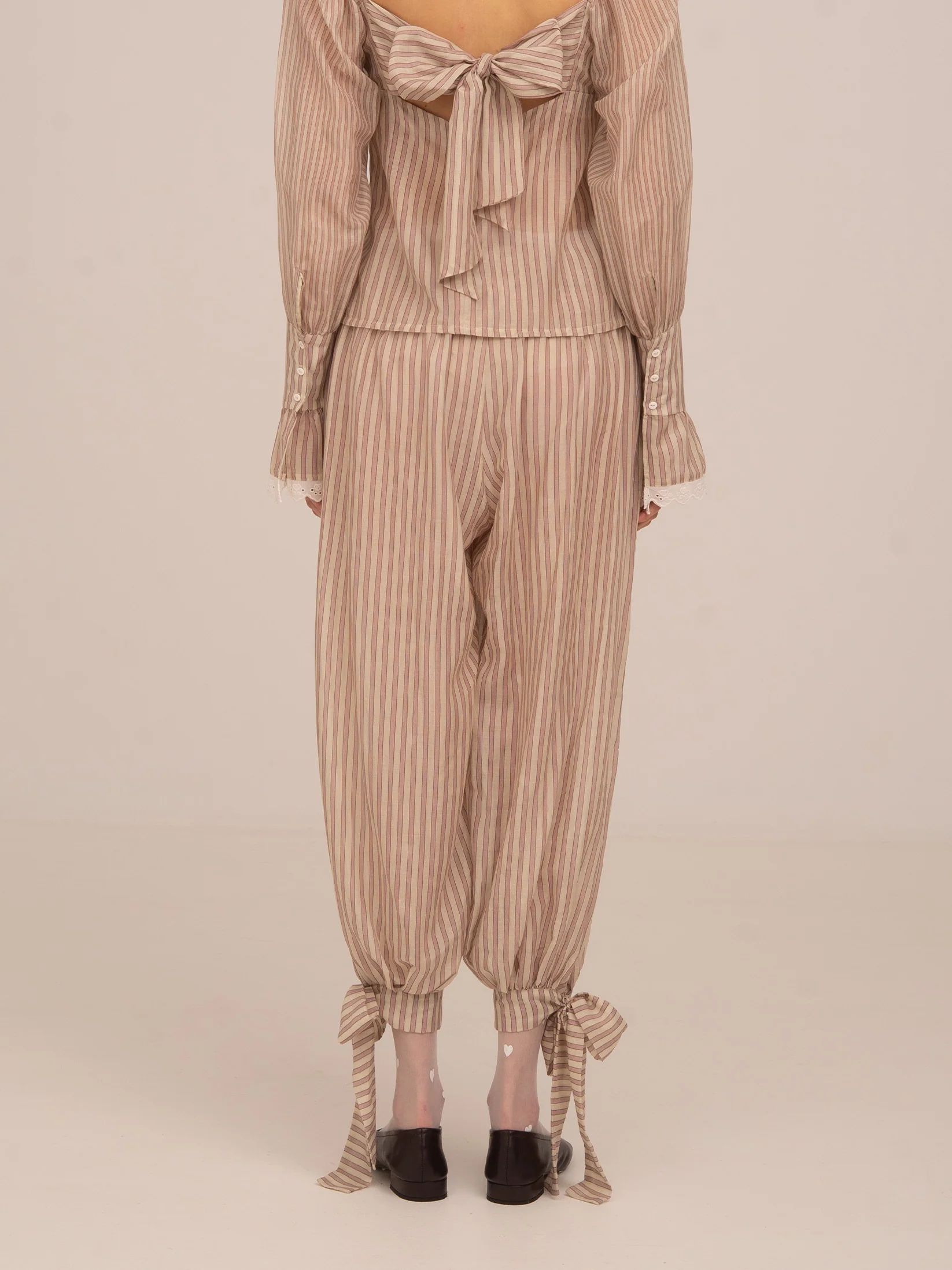 Strawberry Crush Pink Striped Trousers - Image 4