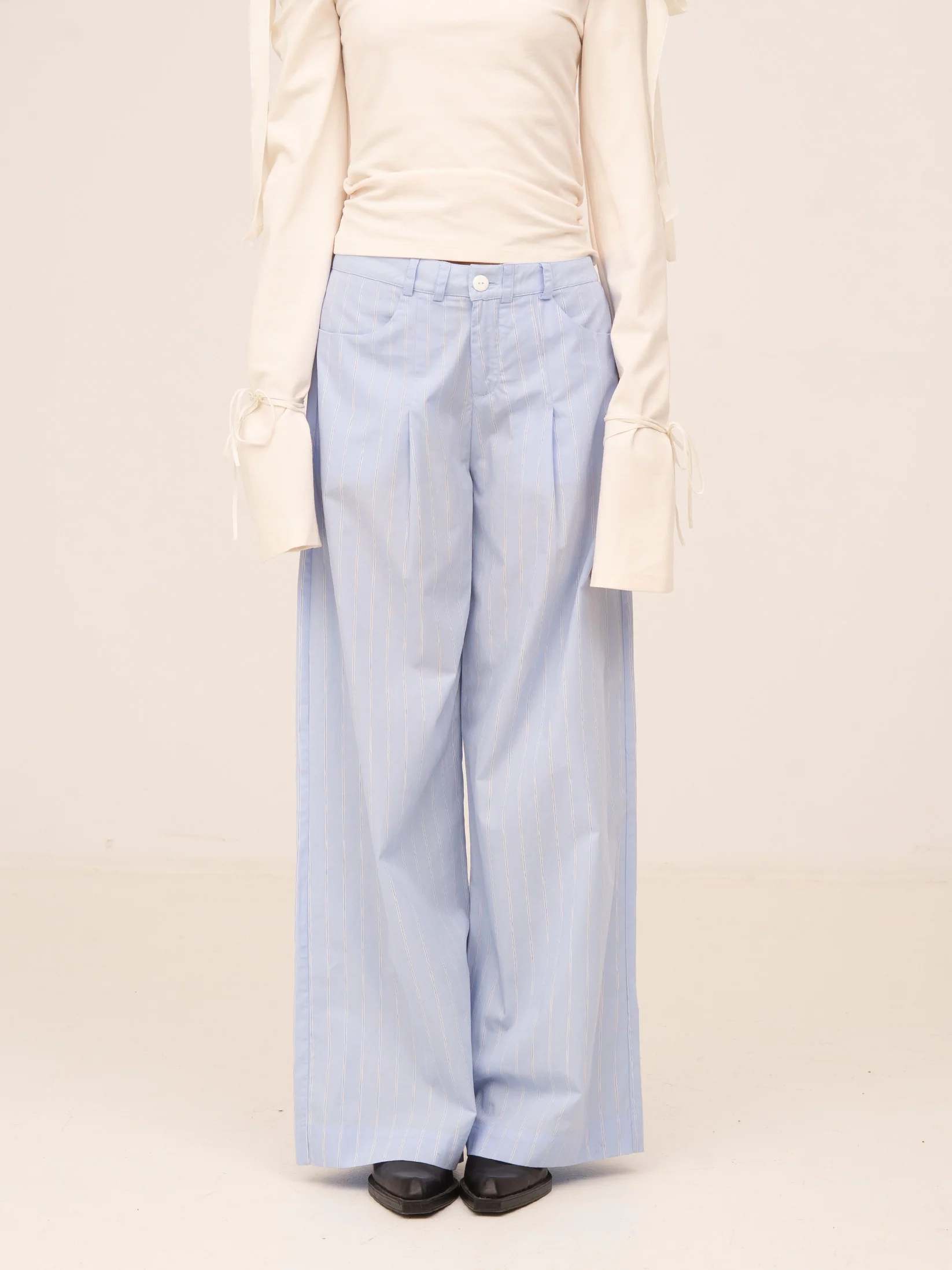 Striped Flash Blue Trousers - Image 3