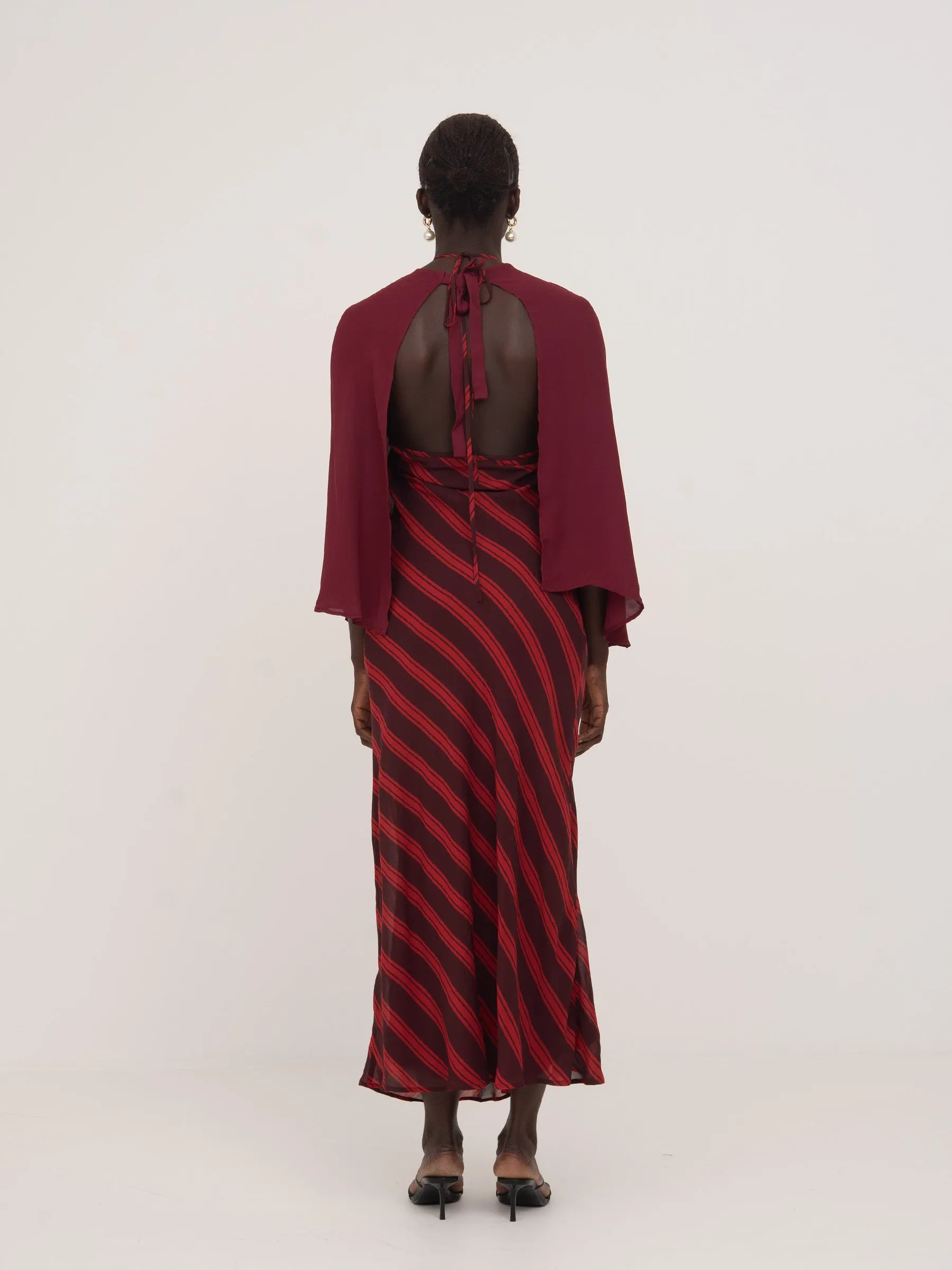 Whispered Burgundy Occasion Cape - Image 4