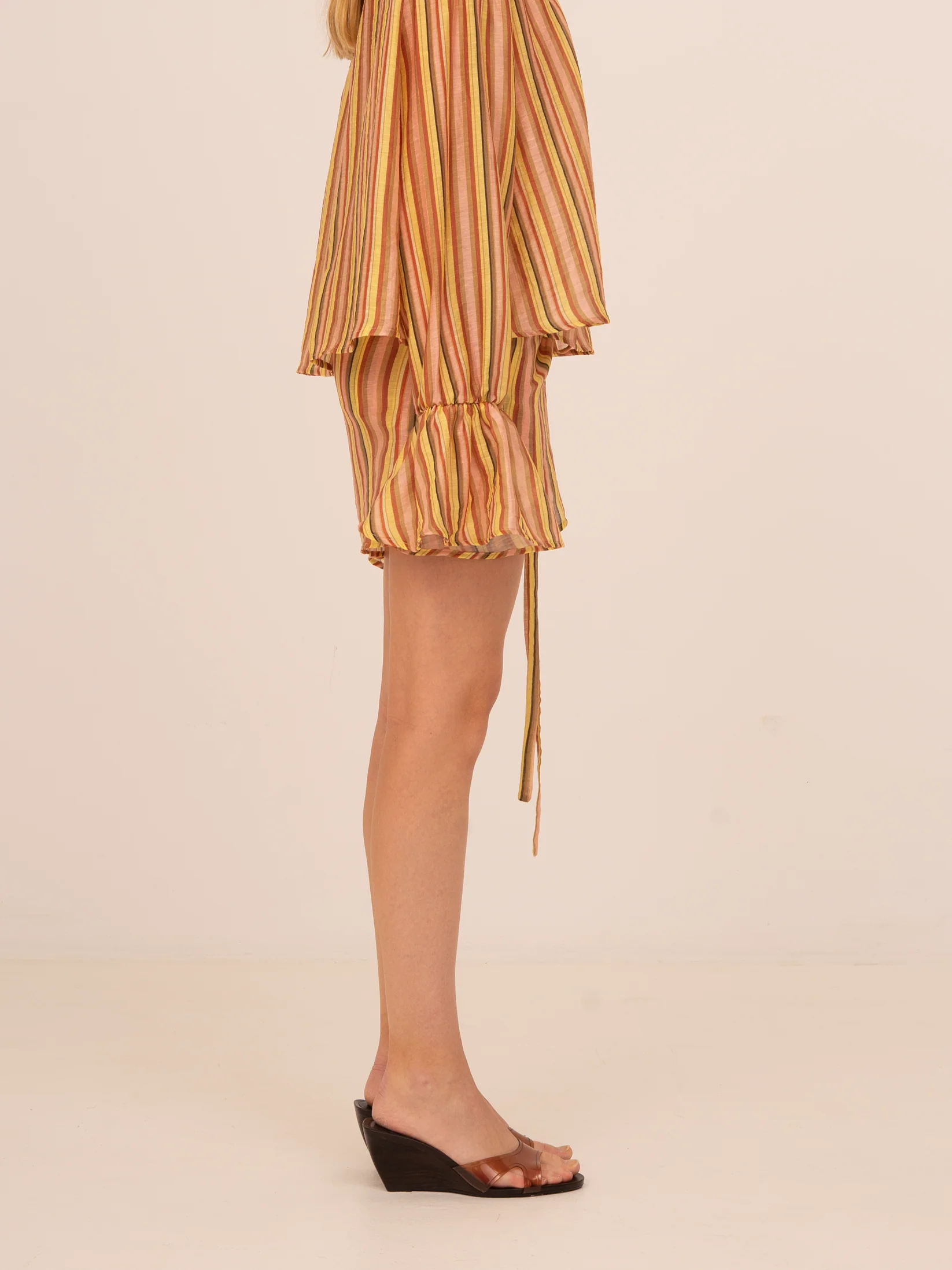 Zest Striped Wrap Skirt - Image 3