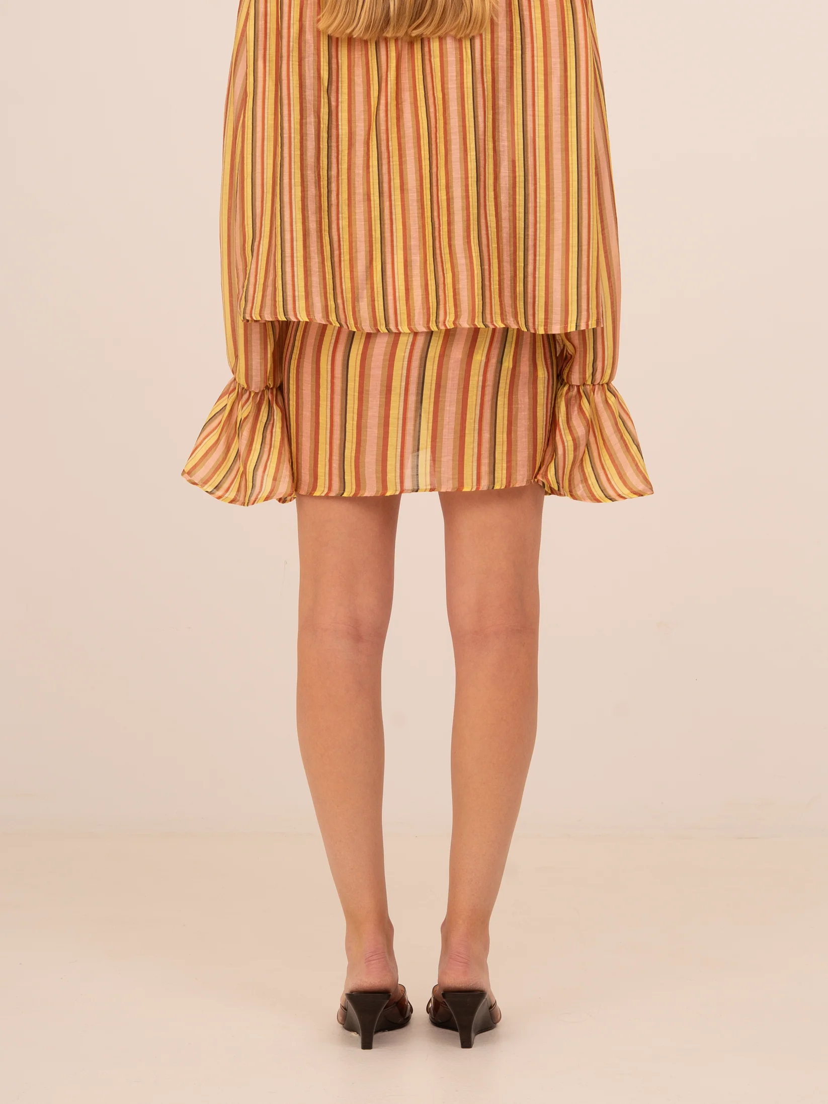 Zest Striped Wrap Skirt - Image 4